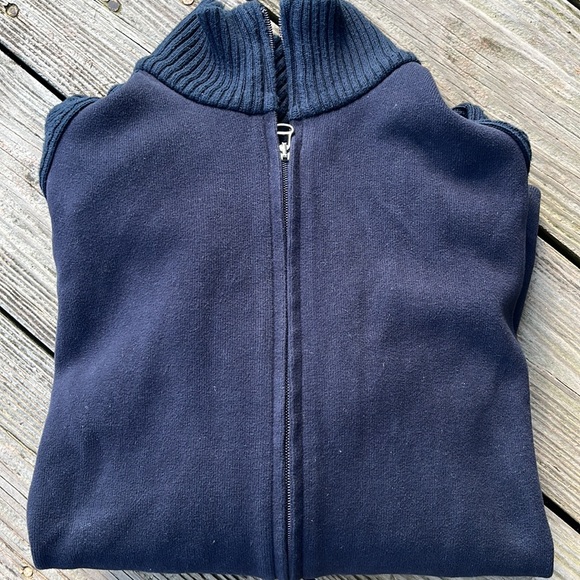 Hugo Boss cotton-blend navy sweater L-XL - Picture 7 of 10